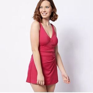 New Denim & Co Beach Swim Dress Swimsuit Sz 20 W